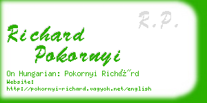 richard pokornyi business card